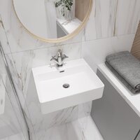 Умывальник Lauter 21478 + клапан 21190W + сифон 21635W (белый матовый) - Превью изображения №11 — Интернет-магазин Time-Shop