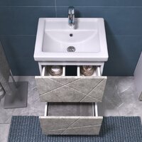  Vigo Тумба под умывальник Geometry 500-0-2 Фостер (бетон) - Превью изображения №5 — Интернет-магазин Time-Shop