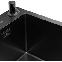 Кухонная мойка Roxen Simple 560220-60B-GR графит/текстурная PVD покрытие (с коландером и дозатором) - Превью изображения №13 — Интернет-магазин Time-Shop