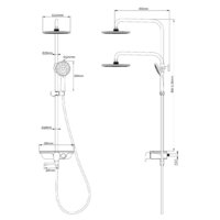 Душевая система  WeltWasser WW DP 1020 CR - Превью изображения №2 — Интернет-магазин Time-Shop