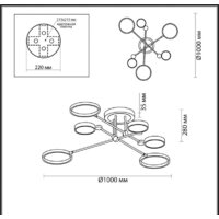 Люстра средней высоты Odeon Light Denzel 4320/60CL - Превью изображения №2 — Интернет-магазин Time-Shop