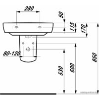 Умывальник Laufen PRO 8189520001041 60x48 - Превью изображения №4 — Интернет-магазин Time-Shop