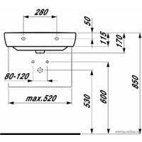 Умывальник Laufen PRO 8189520001041 60x48 - Превью изображения №6 — Интернет-магазин Time-Shop