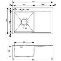 Кухонная мойка РМС MRK-7851BL-L (с дозатором) - Превью изображения №5 — Интернет-магазин Time-Shop