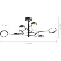Люстра средней высоты Yeelight Arowana Chandelier C2103 YLDL029 (8 плафонов) - Превью изображения №6 — Интернет-магазин Time-Shop