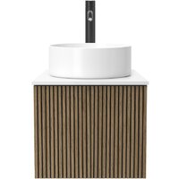  ЗОВ Тумба под умывальник Кито 50 K50LW0MRMC-LDSPWС0 (белый/тростник) - Превью изображения №2 — Интернет-магазин Time-Shop