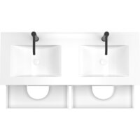  ЗОВ Тумба с умывальником Дион 120 D120LWP0M9003MKV5-OL120 (белый матовый) - Превью изображения №2 — Интернет-магазин Time-Shop