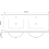  ЗОВ Тумба с умывальником Дион 120 D120LWP0M9003MKV5-OL120 (белый матовый) - Превью изображения №5 — Интернет-магазин Time-Shop