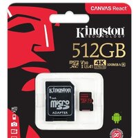 Карта памяти Kingston Canvas React SDCR/512GB microSDXC 512GB + адаптер - Превью изображения №3 — Интернет-магазин Time-Shop