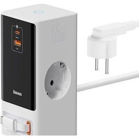 Baseus PowerCombo Digital PowerStrip 2AC+1U+1C+Retractable-C 65W PSLR000602 (белый)