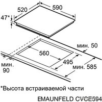 Варочная панель MAUNFELD CVCE594PBK - Превью изображения №8 — Интернет-магазин Time-Shop