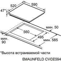 Варочная панель MAUNFELD CVCE594PBK - Превью изображения №8 — Интернет-магазин Time-Shop