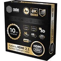 Кабель CACTUS CS-HDMI-AOC-2.1-20 (20 м, черный) - Превью изображения №3 — Интернет-магазин Time-Shop