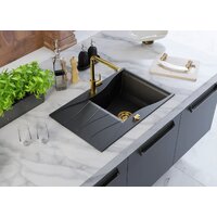 Кухонная мойка Kernau KGSO 6078 1B1D Deep Black + Gold Metallic - Превью изображения №3 — Интернет-магазин Time-Shop