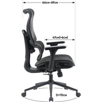 Офисное кресло myroo Office Wizard HS-3853H-1-B (black) - Превью изображения №3 — Интернет-магазин Time-Shop