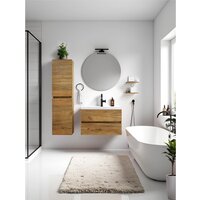 Doratiz Шкаф-пенал для ванной Сицилия 40 2712.312 (дуб вотан, подвесной)