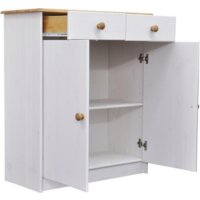 Комод Диприз Ром 2 двери 2 ящика Д 1349.1 (белый воск/антик) - Превью изображения №3 — Интернет-магазин Time-Shop