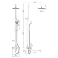 Душевая система  Ledeme L72403-2 - Превью изображения №5 — Интернет-магазин Time-Shop
