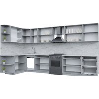 Готовая кухня Интерлиния Берес 1.7x2.4 правая (дуб английский/дуб полярный/кастилло темный) - Превью изображения №3 — Интернет-магазин Time-Shop