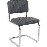 AksHome Славия Люкс Pegaso (темно-серая экокожа/хром)