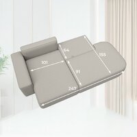 Угловой диван Лига диванов Лига-065 левый 129797L (рогожка амур 02 бежевый) - Превью изображения №12 — Интернет-магазин Time-Shop