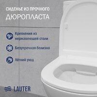 Унитаз напольный Lauter W224 2110224 + гигиенический душ Rainix 21LT7712BM (горизонтальный выпуск) - Превью изображения №3 — Интернет-магазин Time-Shop