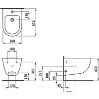 Биде Laufen Pro [8309520003021] - Превью изображения №3 — Интернет-магазин Time-Shop