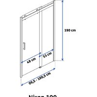 Душевая дверь Rea Nixon-2 100 - Превью изображения №6 — Интернет-магазин Time-Shop