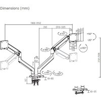 Кронштейн для монитора ErgoSmart Heavy-Duty Spark DBL - Превью изображения №4 — Интернет-магазин Time-Shop