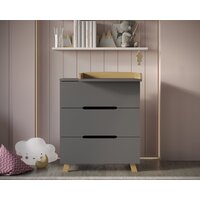 Детский комод Incanto Anniken LUX 800/3 PK-0087/9 (графит/бук) - Превью изображения №3 — Интернет-магазин Time-Shop
