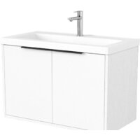 Дабер Тумба под умывальник 018 Тобага/Эридан 80 Т18.8Т.0.5Ч (белый древесный/ручка черная)