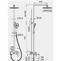 Душевая система  Panta PT739006BG - Превью изображения №2 — Интернет-магазин Time-Shop