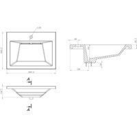 Умывальник Versalia Блисс-60 10.R01.60.000 - Превью изображения №2 — Интернет-магазин Time-Shop