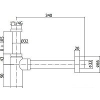 Сифон Paffoni Light ZACC240CR - Превью изображения №2 — Интернет-магазин Time-Shop