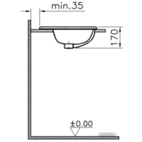 Умывальник Vitra S20 55x45 [5465B003-0001] - Превью изображения №4 — Интернет-магазин Time-Shop