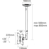 Кронштейн для телевизора Arm Media LCD-1000 (черный) - Превью изображения №3 — Интернет-магазин Time-Shop