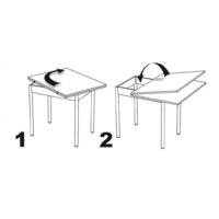 Кухонный стол СВД Юнио 80x60-120 012.Д1.Х (бодега) - Превью изображения №3 — Интернет-магазин Time-Shop