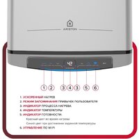 Накопительный электрический водонагреватель Ariston Velis Lux Abse Dry Wifi 80 - Превью изображения №3 — Интернет-магазин Time-Shop