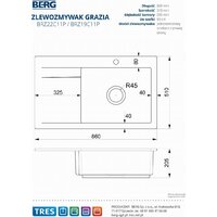 Кухонная мойка Berg Grazia BRZ22C11P - Превью изображения №4 — Интернет-магазин Time-Shop
