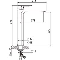 Умывальник Lauter 21886 + Reef 21CK8678C + сифон 21635CH + дон.клапан 21190CH (хром) - Превью изображения №7 — Интернет-магазин Time-Shop