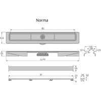 Трап/канал Berges Wasserhaus С1 Norma 600 095137 (матовый черный) - Превью изображения №6 — Интернет-магазин Time-Shop