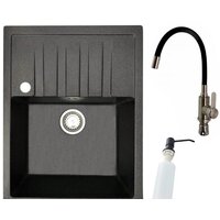 БелЭворс Vega L + смеситель W74004-2 + дозатор L405F (черный)