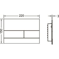 Панель смыва Tece Square II PVD 9240847 (сатин позолоченный) - Превью изображения №2 — Интернет-магазин Time-Shop