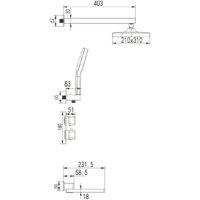 Душевая система  Rose R1595T - Превью изображения №2 — Интернет-магазин Time-Shop