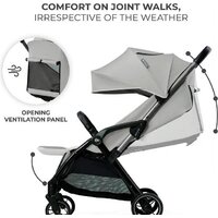 Коляска прогулочная «книга» KinderKraft Apino (серый) - Превью изображения №2 — Интернет-магазин Time-Shop