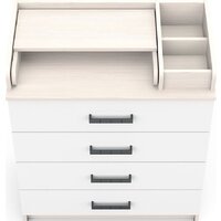 Детский комод Атон Мебель Marvin (бодяга светлый/белый) - Превью изображения №2 — Интернет-магазин Time-Shop