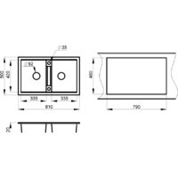 Кухонная мойка Granula GR-8101 (арктик) - Превью изображения №3 — Интернет-магазин Time-Shop