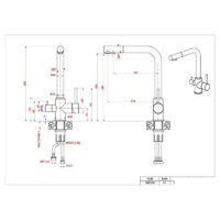 Смеситель GranFest Мрамор 3611 (терракот) - Превью изображения №2 — Интернет-магазин Time-Shop