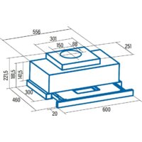 Кухонная вытяжка CATA TFH 6630 BK 02010302 - Превью изображения №2 — Интернет-магазин Time-Shop