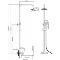Душевая система  Wisent WP735-003-2 - Превью изображения №2 — Интернет-магазин Time-Shop